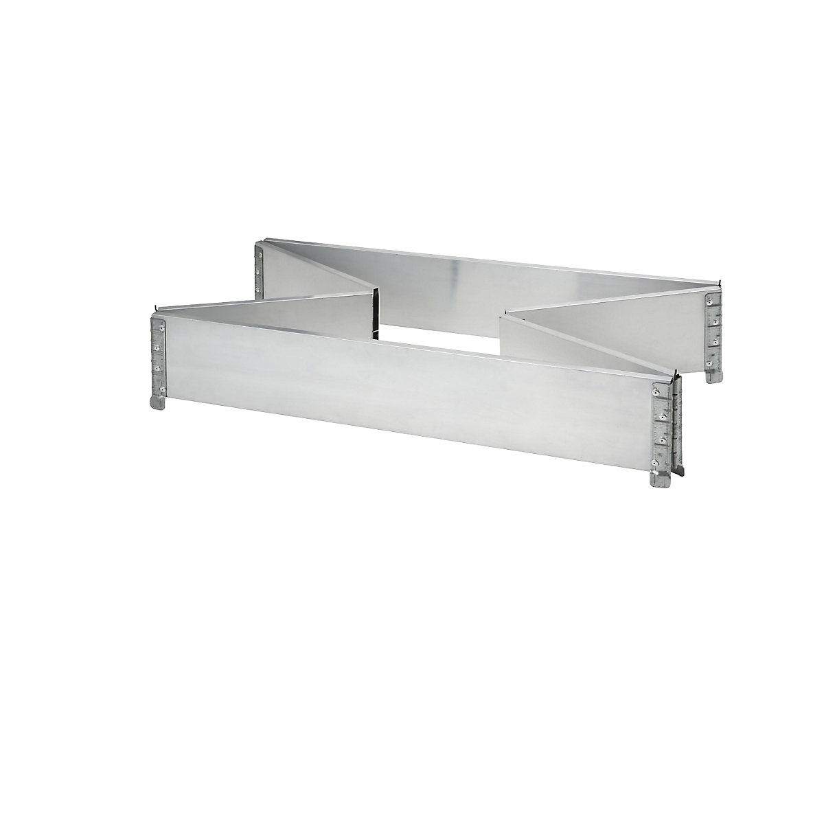 Cerco de aluminio, UE 2 unidades – ratioform, para palets de 1200 x 1000 mm, con 6 bisagras, a partir de 1 UE-0