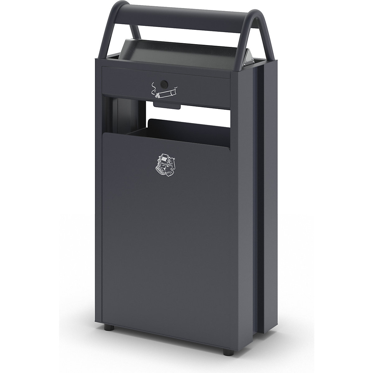 Collecteur de déchets avec cendrier et toit de protection – VAR (Illustration du produit 7)-6