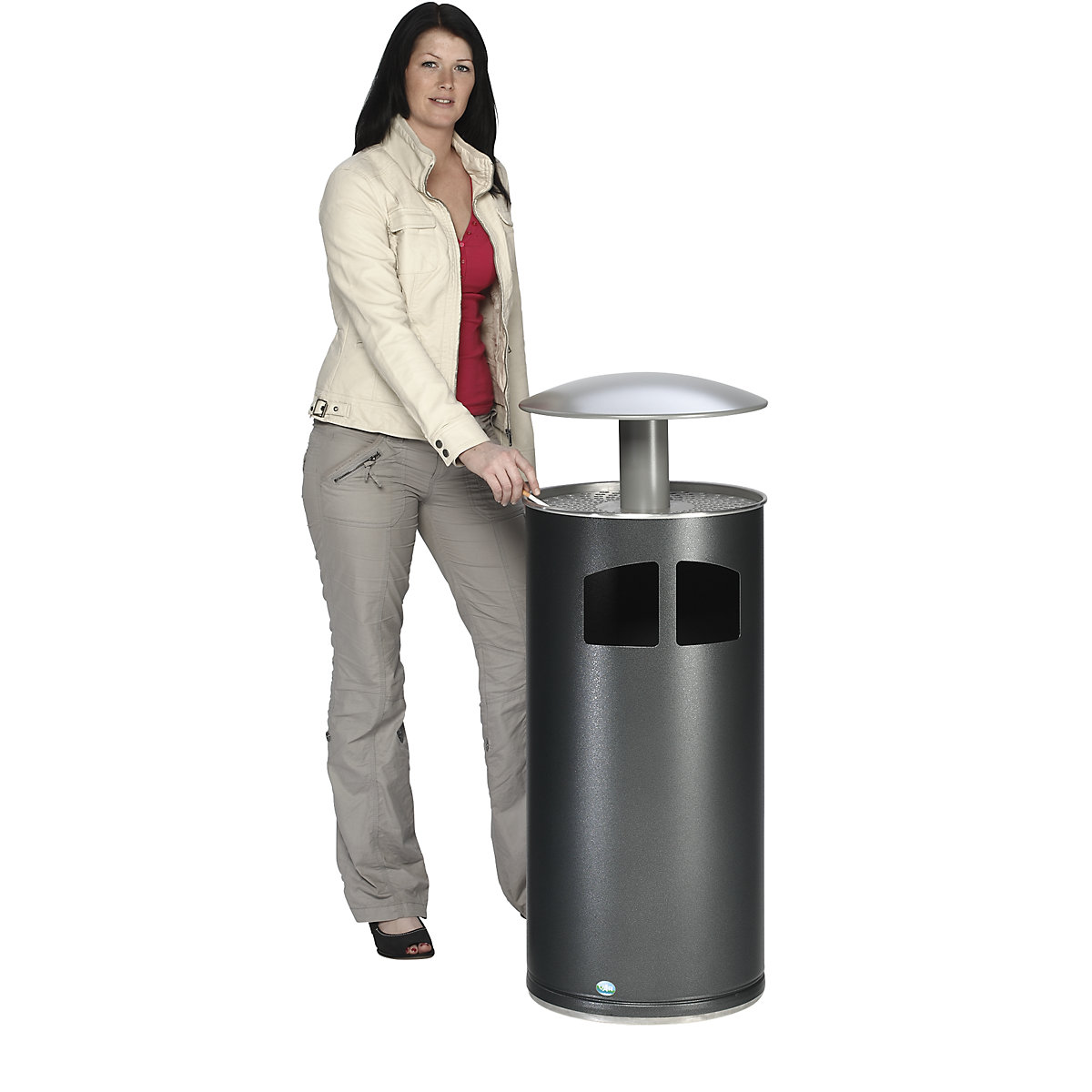 Combiné cendrier-poubelle avec seau intérieur – VAR (Illustration du produit 3)-2