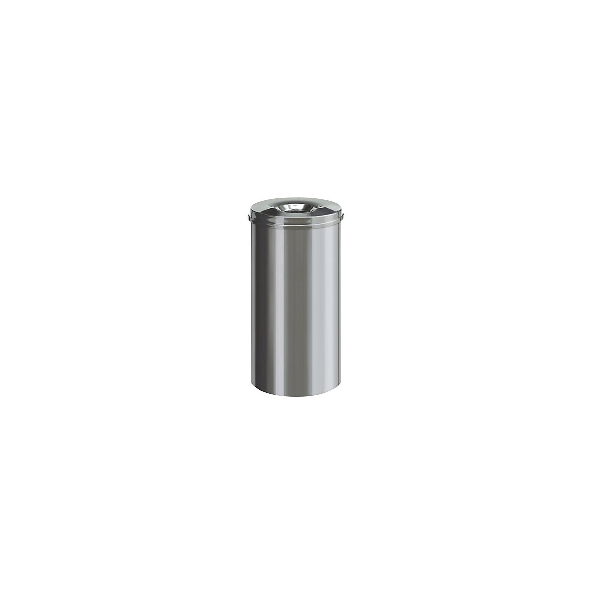 Corbeille à papier anti-feu, inox, capacité 50 l, hauteur 625 mm