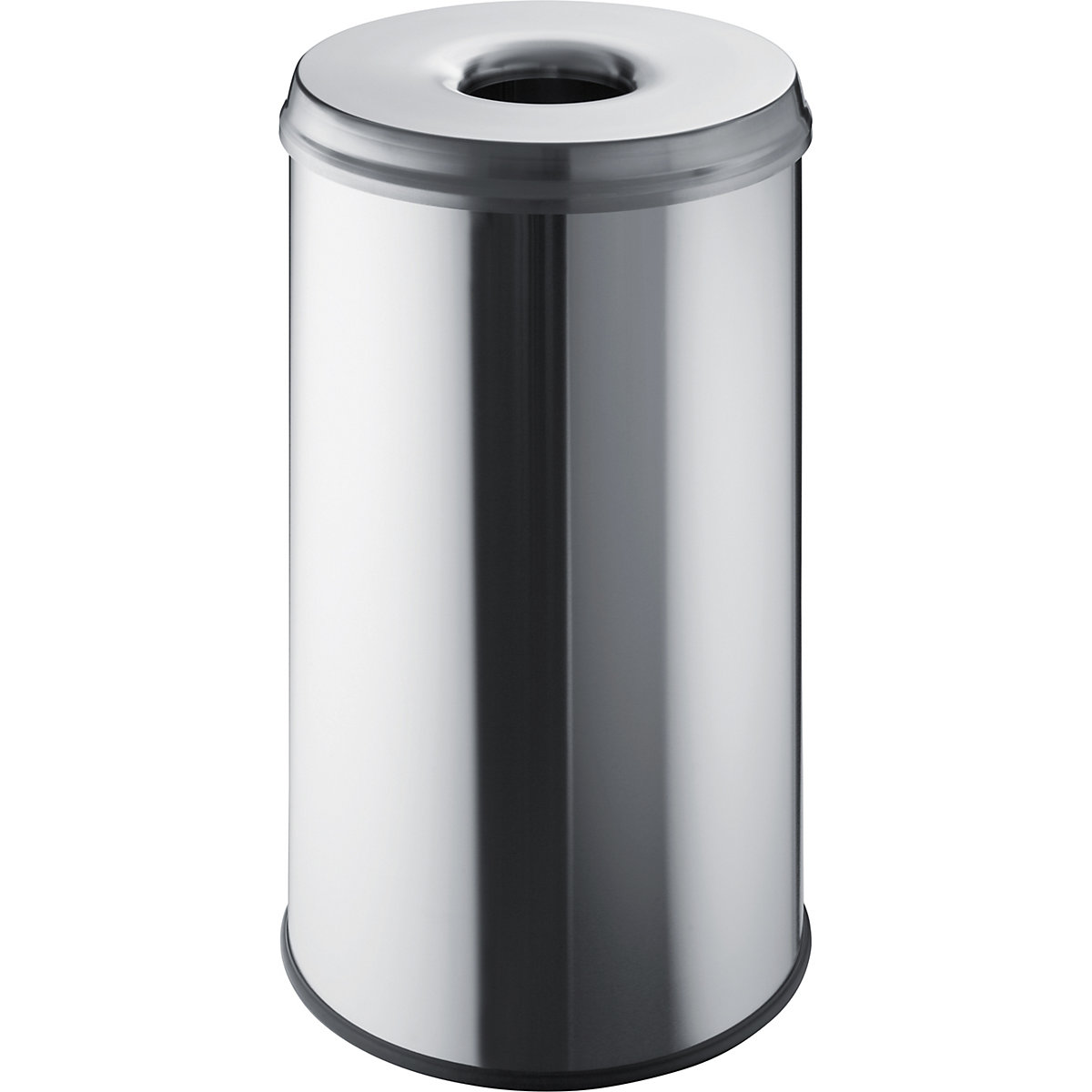 Poubelle de sécurité – helit, capacité 50 l, h x Ø 620 x 340 mm, inox, lot de 2-0