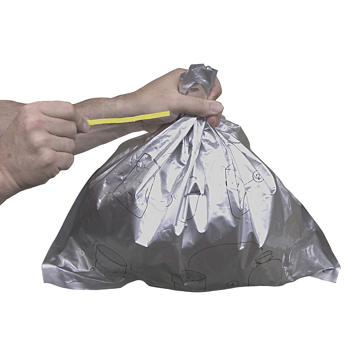 Sacs-poubelle spéciaux en aluminium pour cendrier sur pied – Justrite (Illustration du produit 2)-1