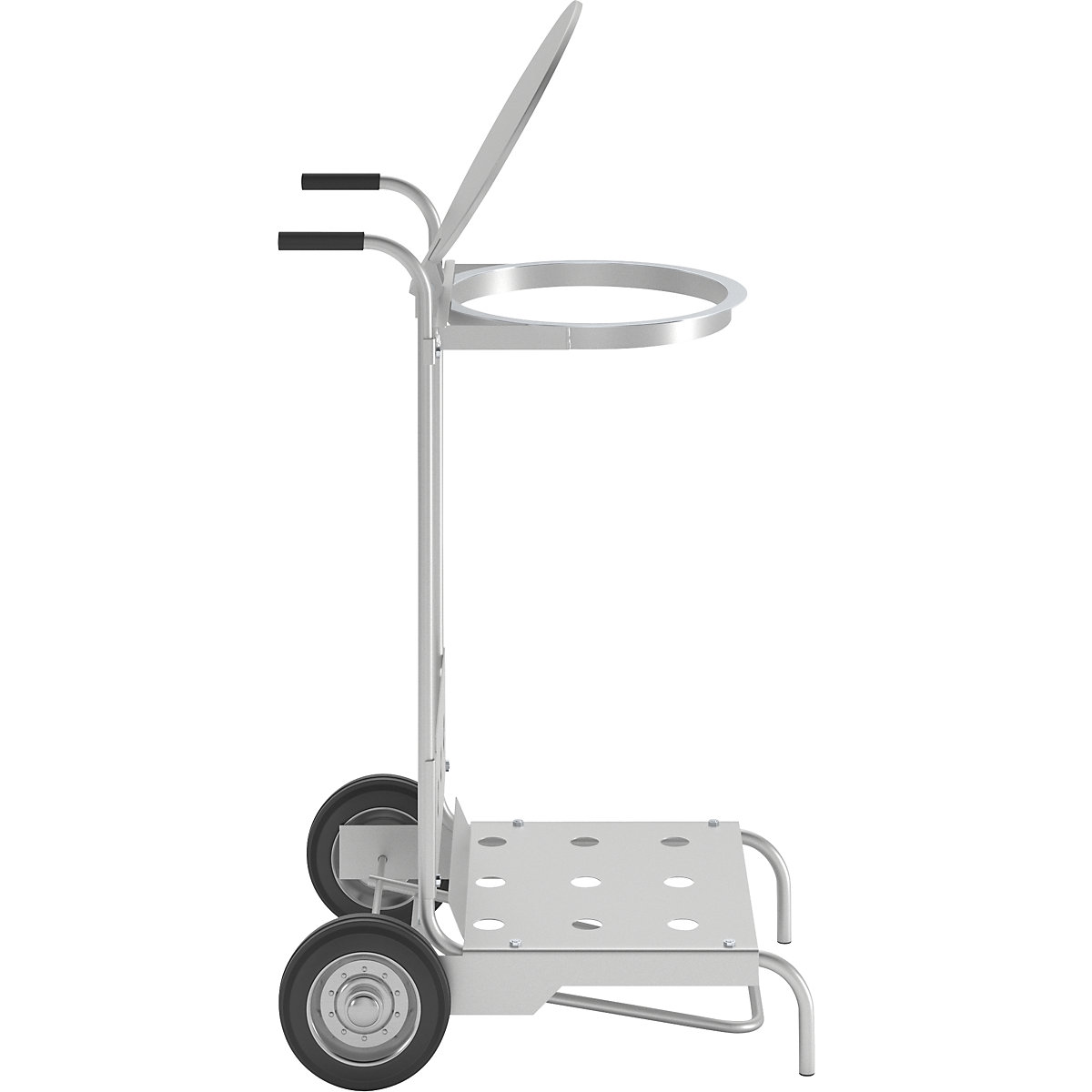 Pedálový stojan pre vrecia na odpadky z ocele, mobilný – VAR (Zobrazenie produktu 6)-5