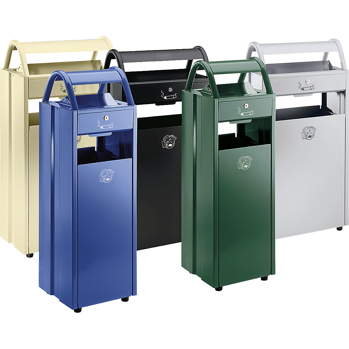 Sběrač odpadů s popelníkem a ochrannou stříškou proti dešti – VAR (Obrázek výrobku 2)-1