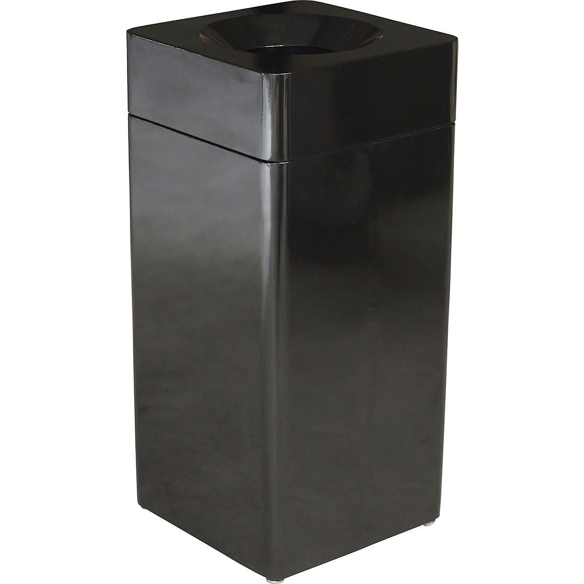 Nádoba na odpad, ocel, s funkcí zhášení plamenů – Probbax, objem 42 l, š x v x h 350 x 760 x 350 mm, černá-0