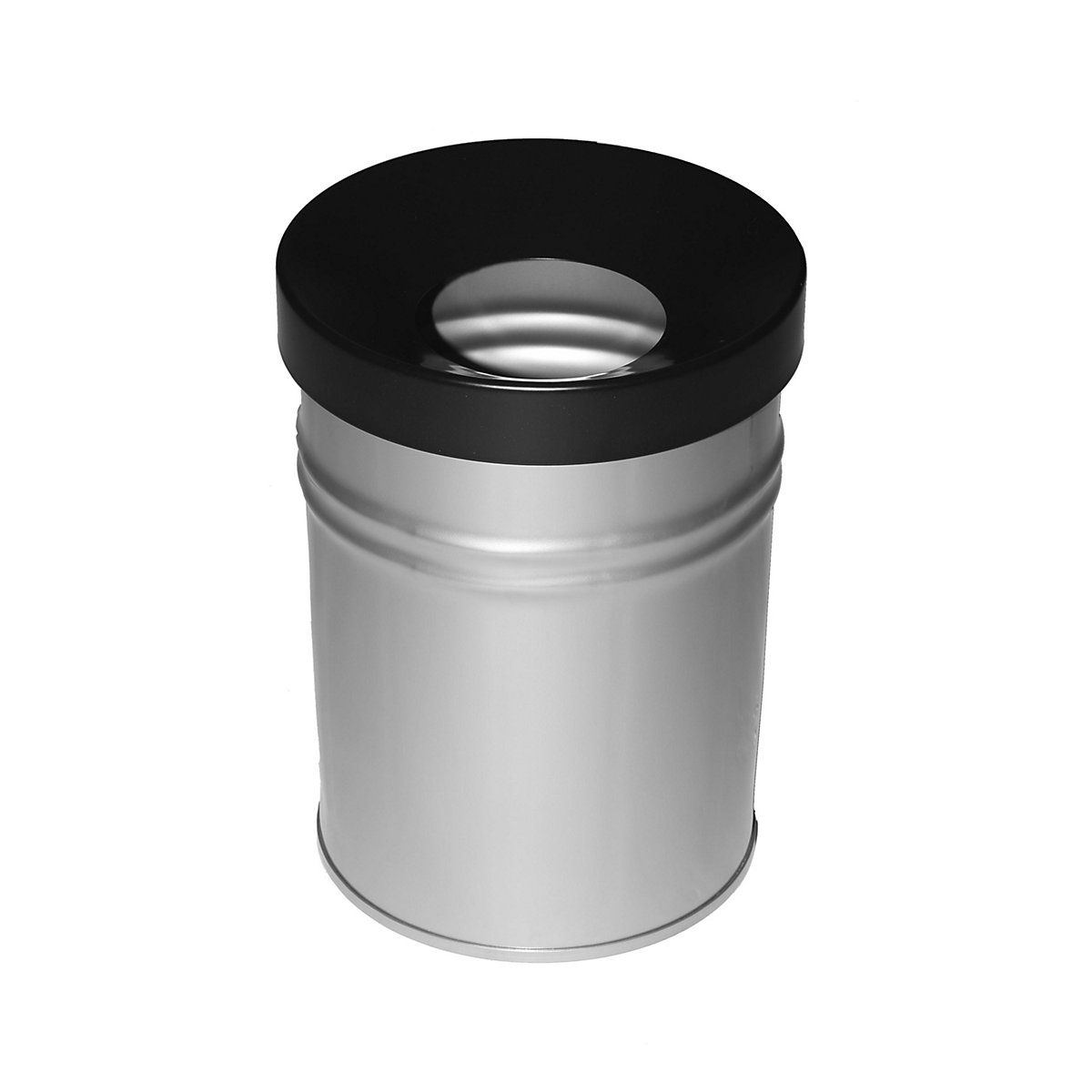 Ścienny pojemnik na odpady, poj. 16 l, wys. x Ø 340 x 245 mm, szary-0
