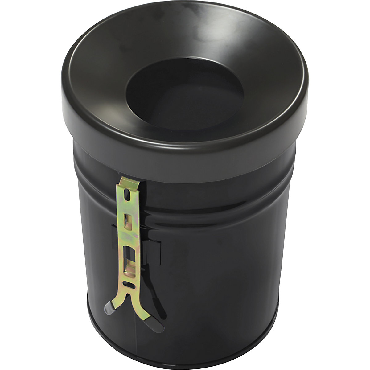 Ścienny pojemnik na odpady, poj. 16 l, wys. x Ø 340 x 245 mm, czarny-0