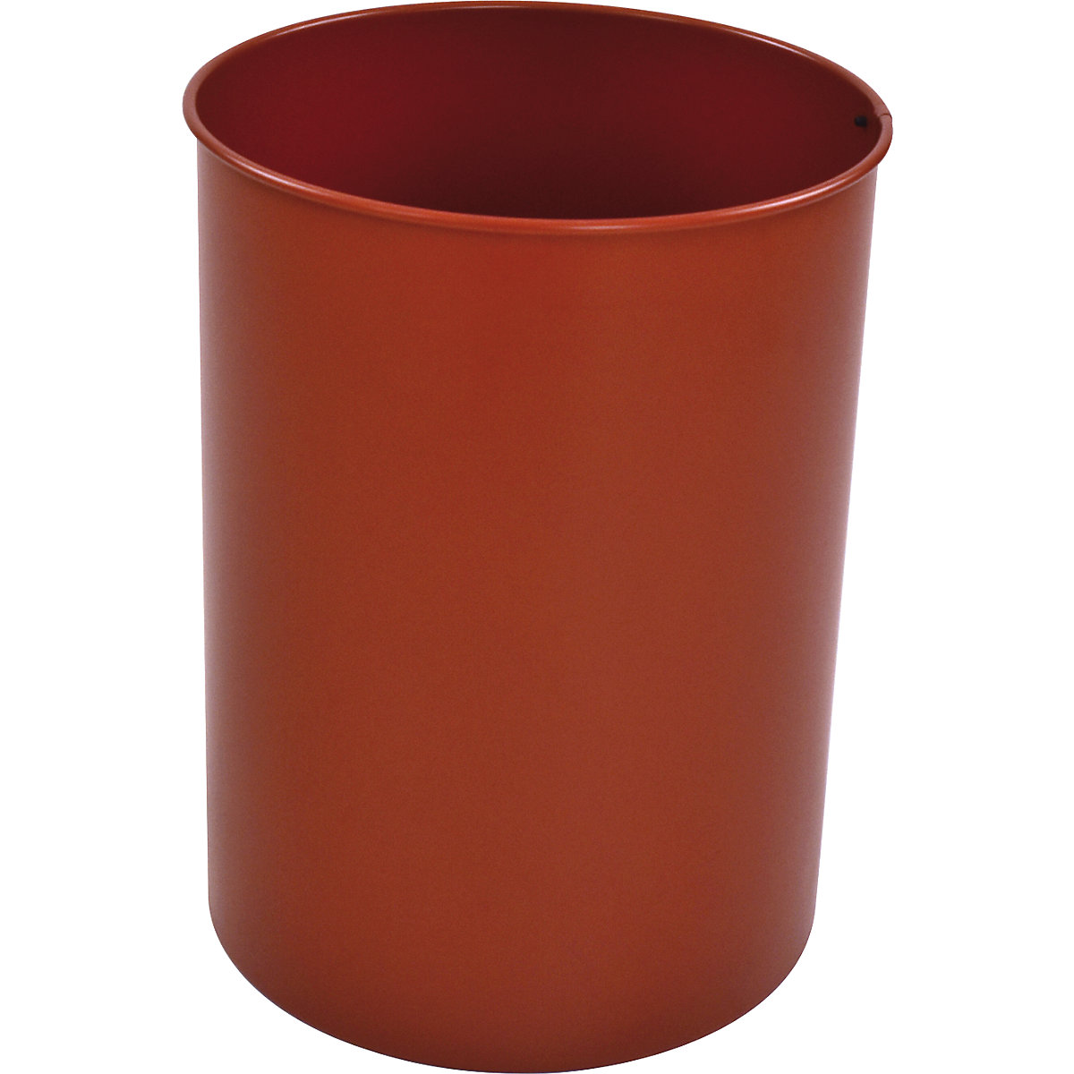 Kosz na papier, stal, okrągły, poj. 30 l, wys. x Ø 470 x 335 mm, czerwony-0