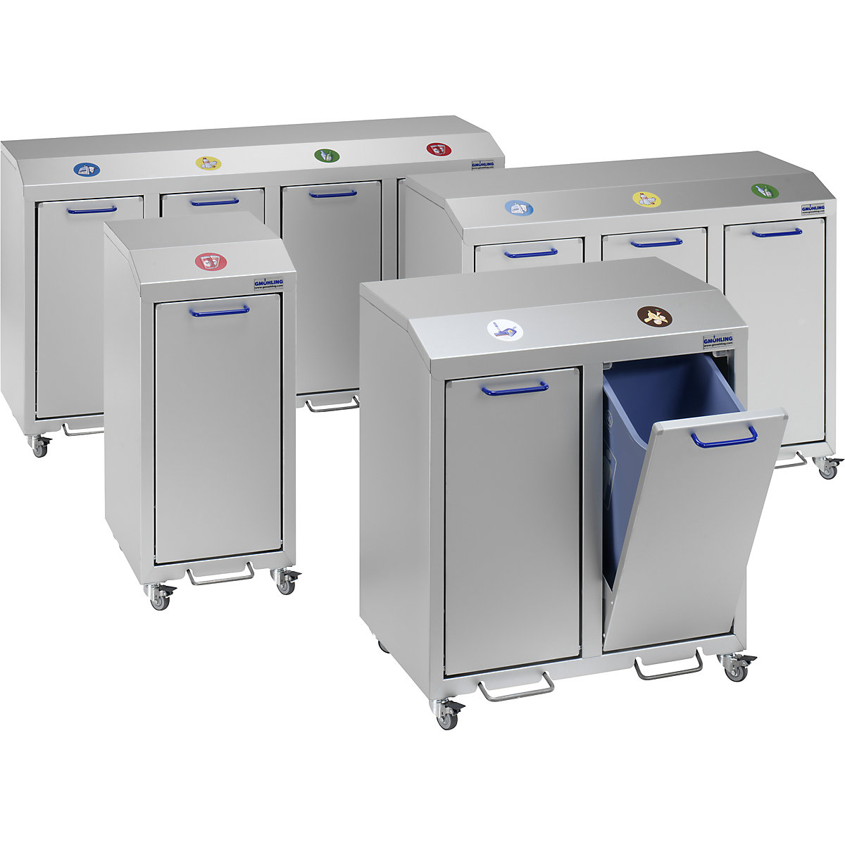 Aluminiowy pojemnik na surowce wtórne G®-COLLECT – Gmöhling (Zdjęcie produktu 2)-1