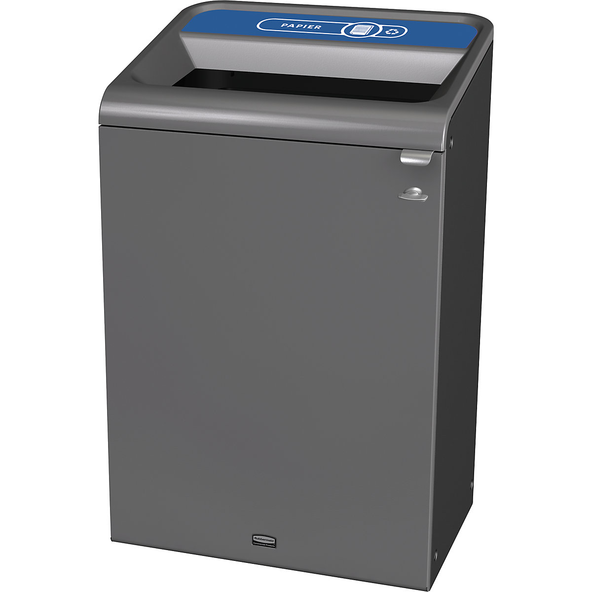 Pojemnik na surowce wtórne Configure™ – Rubbermaid, stal ocynkowana, poj. 57 l, niebieski-0