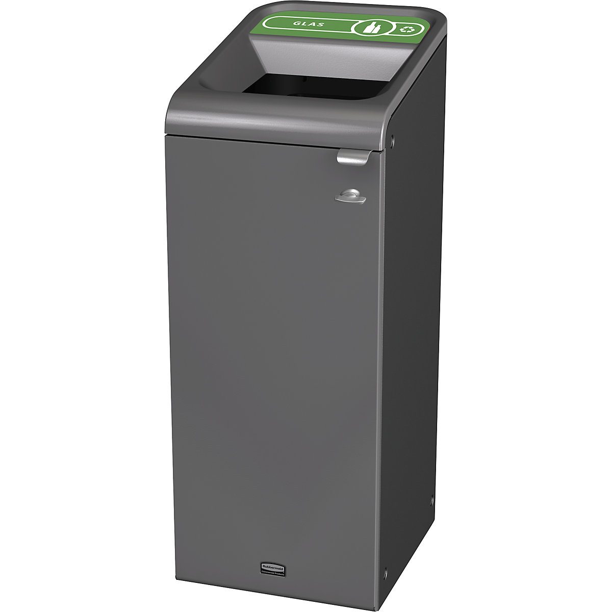 Pojemnik na surowce wtórne Configure™ – Rubbermaid, stal ocynkowana, poj. 87 l, zielony-0