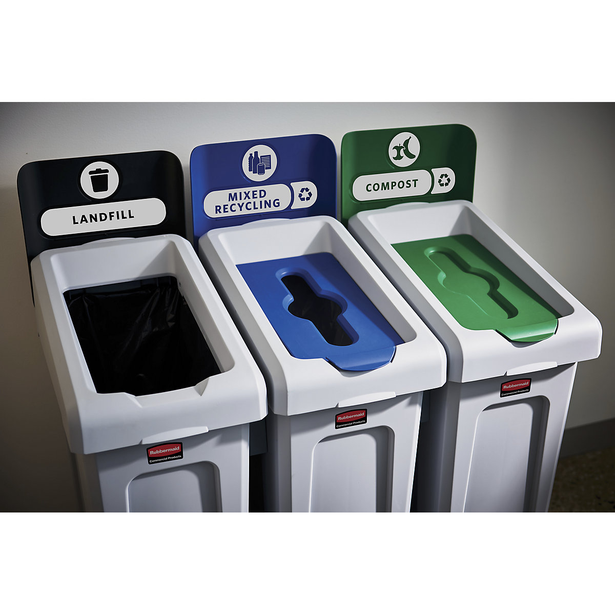 Stacja recyklingu surowców wtórnych SLIM JIM® – Rubbermaid (Zdjęcie produktu 4)-3