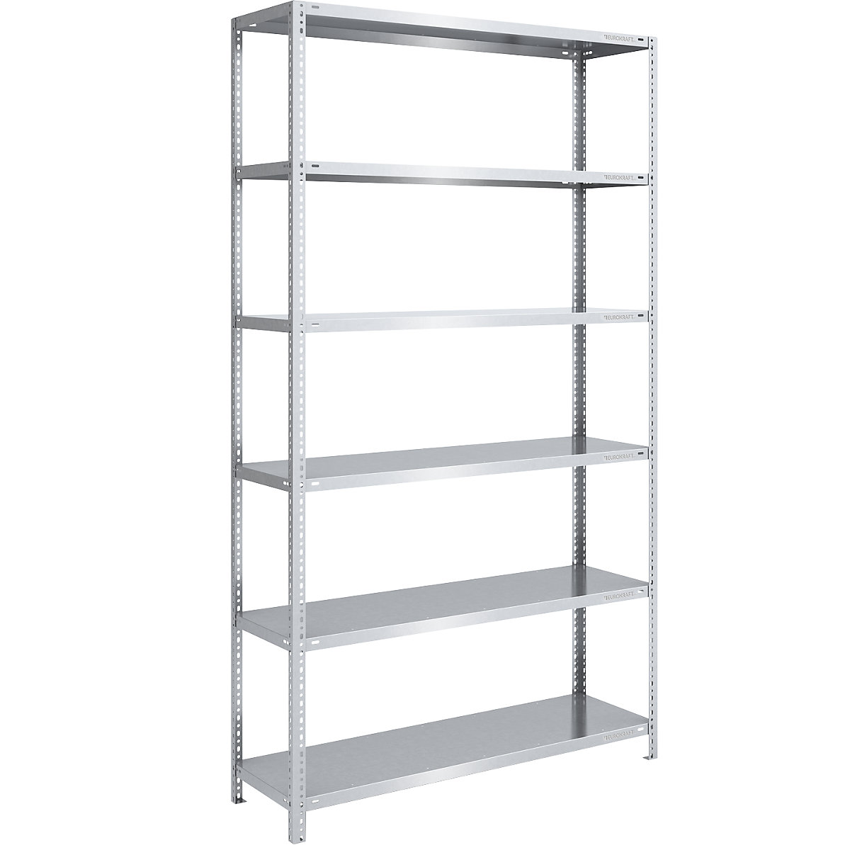Regał skręcany do dużych obciążeń, ocynkowany – eurokraft pro, wys. regału 2500 mm, regał podstawowy, szer. x gł. 1300 x 500 mm-0