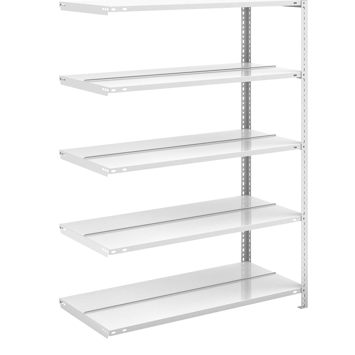 Regał skręcany na akta, jasnoszary, RAL 7035 – hofe, wys. regału 1500 mm, dwustronne, regał dodatkowy, szer. x gł. 1000 x 600 mm-0