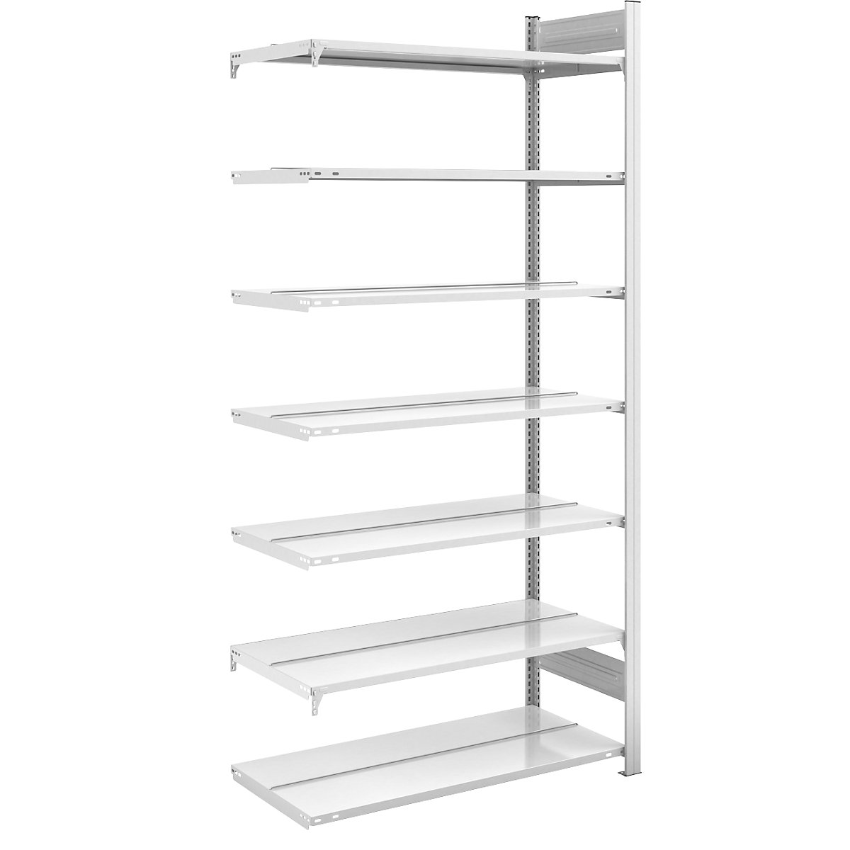 Regał wtykowy na akta, RAL 7035 – hofe, wys. regału 2350 mm, dwustronne, regał dodatkowy, szer. x gł. 1000 x 600 mm-0