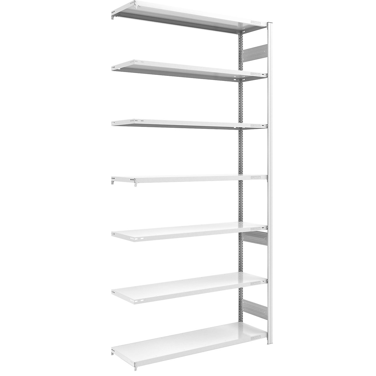 Magazynowy regał wtykowy, szary – eurokraft pro, wys. x szer. 3000 x 1300 mm, z 7 półkami stalowymi, regał dodatkowy, nośność półki 185 kg, głęb. 500 mm-0