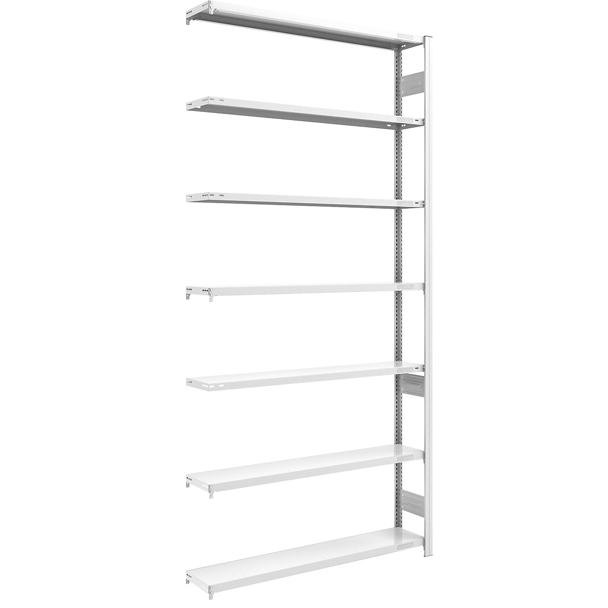 Magazynowy regał wtykowy, szary – eurokraft pro, wys. x szer. 3000 x 1300 mm, z 7 półkami stalowymi, regał dodatkowy, nośność półki 200 kg, głęb. 300 mm-0