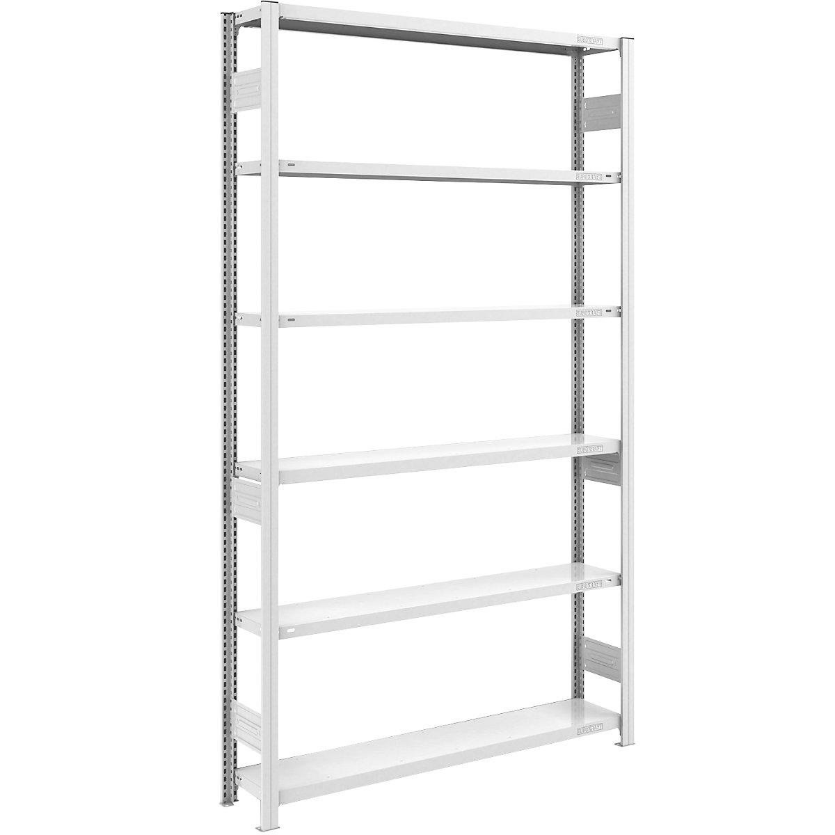 Magazynowy regał wtykowy, szary – eurokraft pro, wys. x szer. 2500 x 1300 mm, z 6 półkami stalowymi, regał podstawowy, nośność półki 200 kg, głęb. 300 mm-0