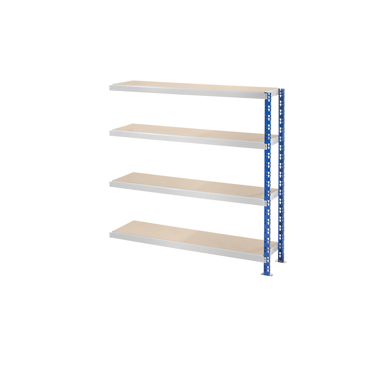 Regał wtykowy o dużej pojemności z półkami z płyty wiórowej – eurokraft basic