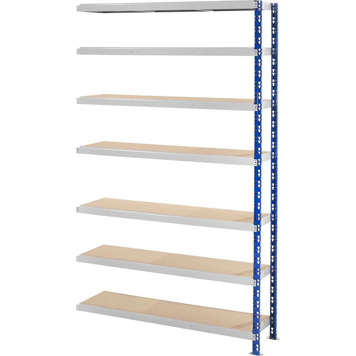 Regał wtykowy o dużych rozmiarach – eurokraft basic, głęb. 500 mm, z półkami z płyty wiórowej, regał dodatk., wys. x szer. 2522 x 1525 mm-0