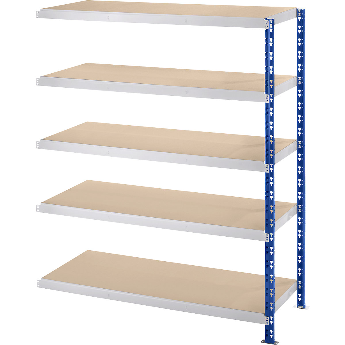 Regał wtykowy o dużych rozmiarach – eurokraft basic, głęb. 600 mm, z półkami z płyty wiórowej, regał dodatk., wys. x szer. 1820 x 1525 mm-0