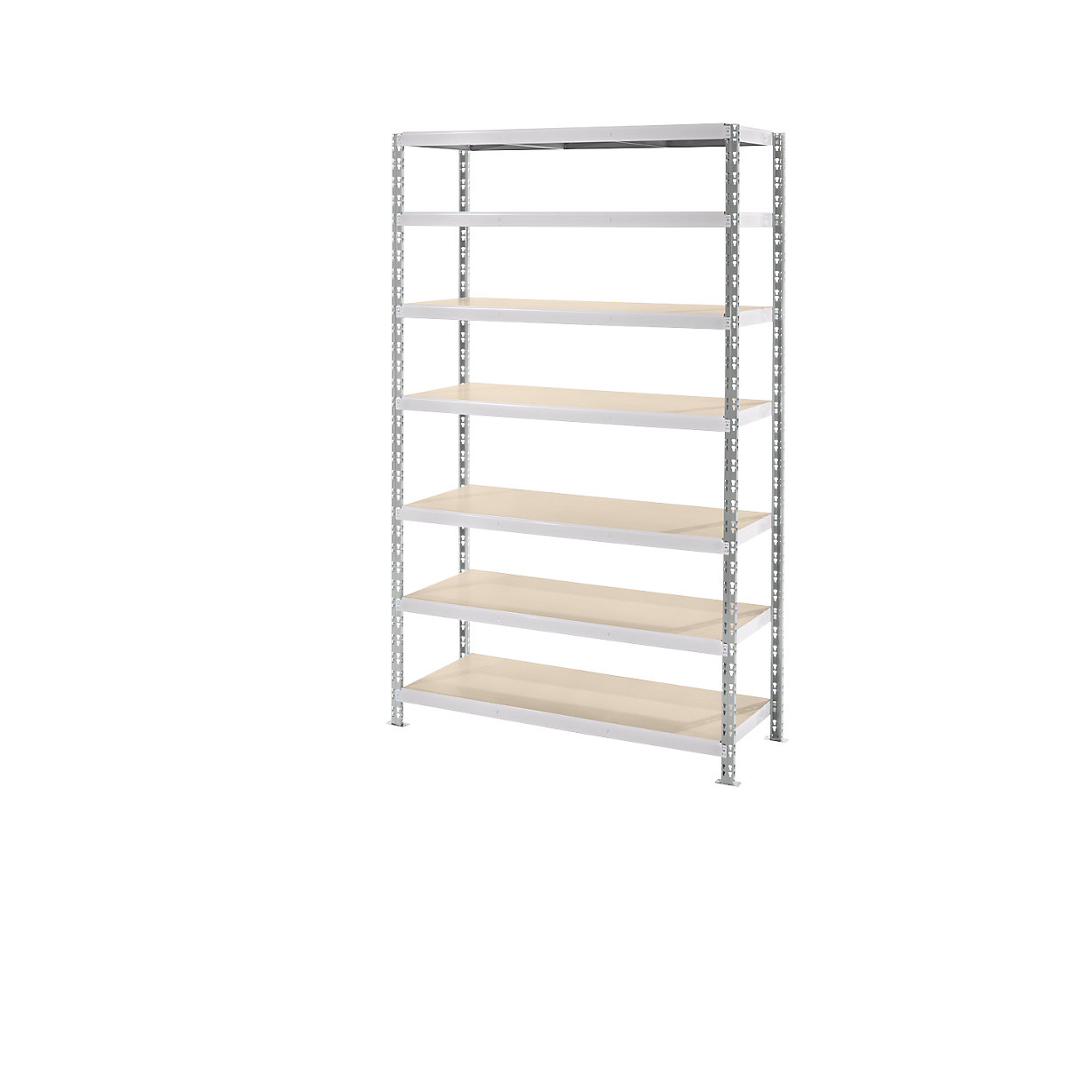 Regał wtykowy o dużych rozmiarach z półkami z płyty wiórowej, głęb. 600 mm, regał podst., wys. x szer. 2522 x 1550 mm-0