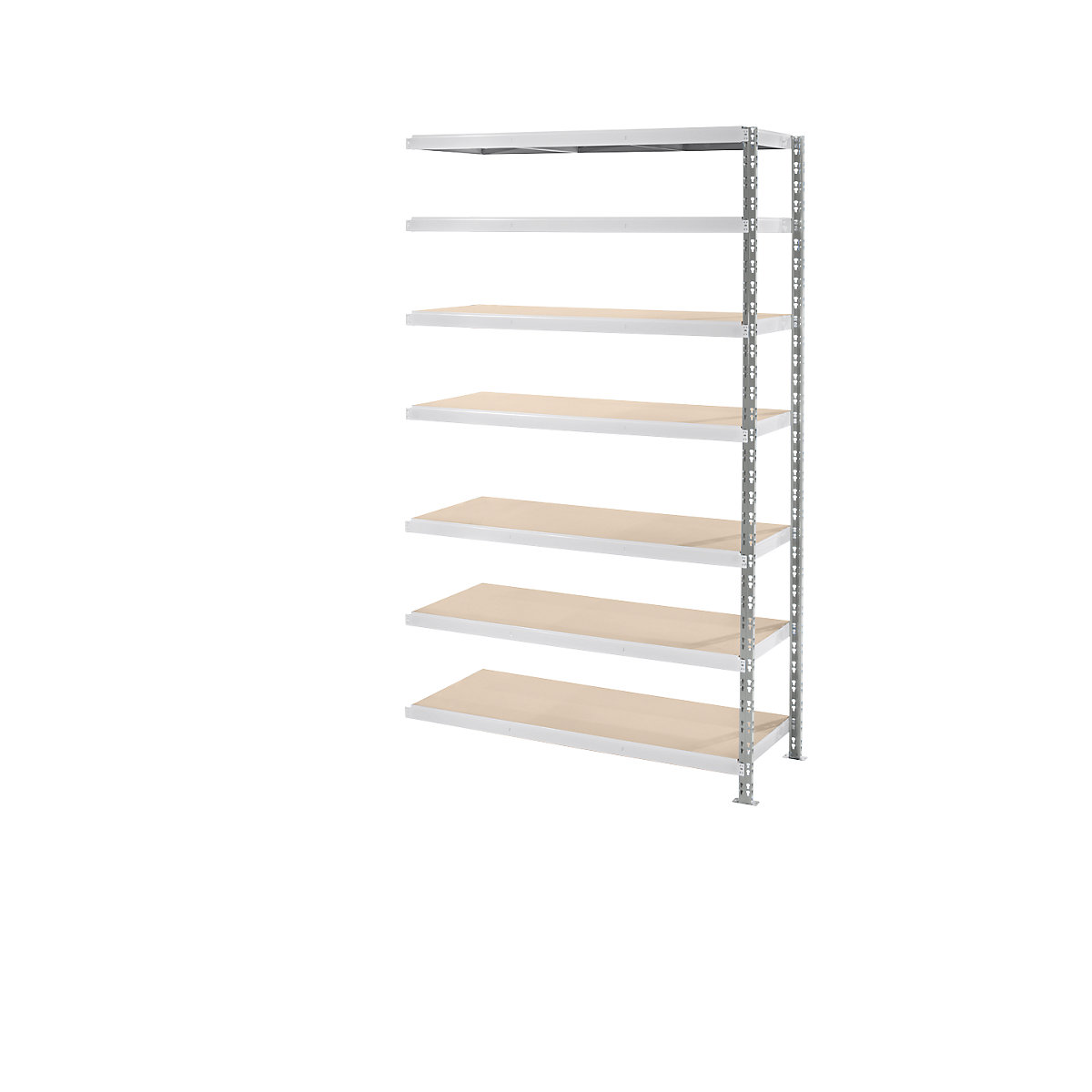 Regał wtykowy o dużych rozmiarach z półkami z płyty wiórowej, głęb. 600 mm, regał dodatk., wys. x szer. 2522 x 1525 mm-0