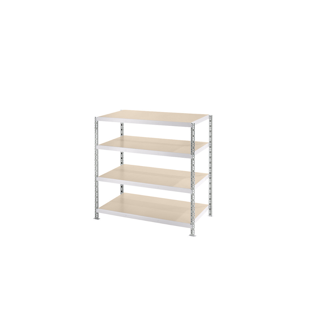 Regał wtykowy o dużych rozmiarach z półkami z płyty wiórowej, głęb. 800 mm, regał podst., wys. x szer. 1508 x 1550 mm-0