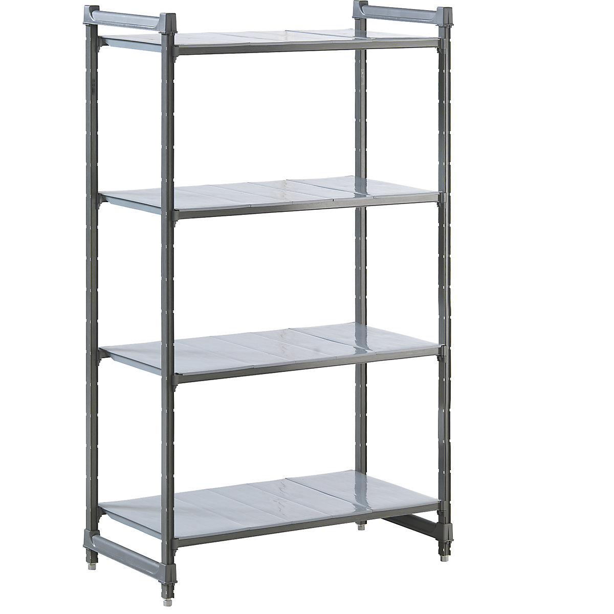 System regałów wtykowych z tworzywa, szer. półki x głęb. 990 x 540 mm, regał podst., szer. 1070 mm, półka gładka-0