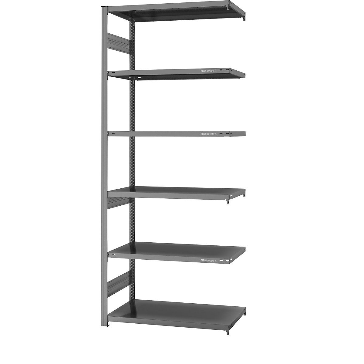 Systemowy regał wtykowy – eurokraft pro, konstrukcja średnio ciężka, wys. regału 2500 mm, regał dodatkowy, szer. x gł. 1000 x 600 mm-0