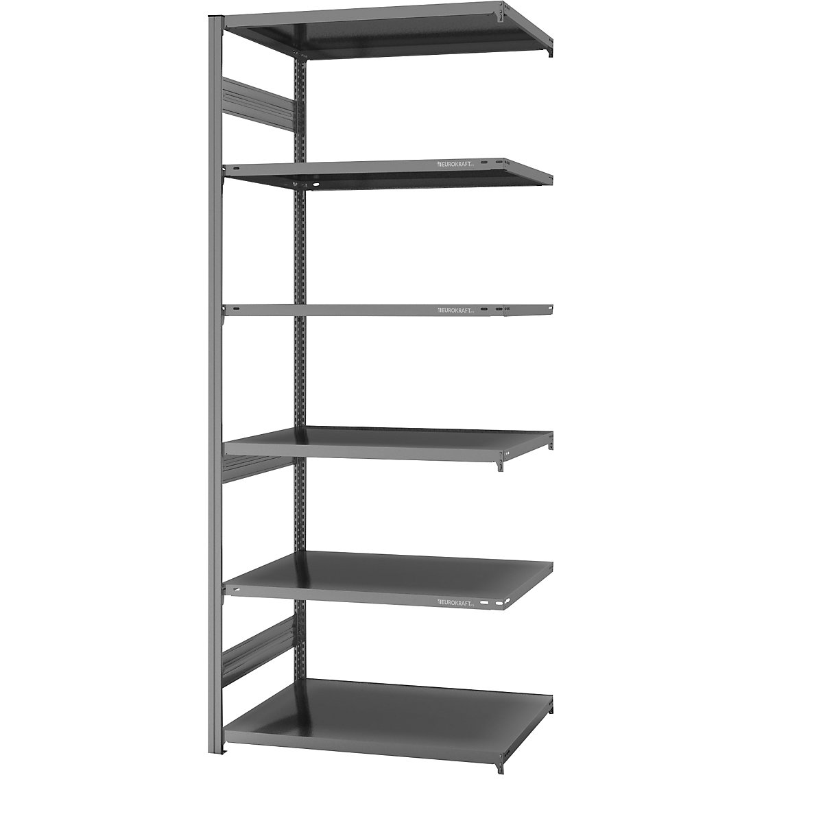 Systemowy regał wtykowy – eurokraft pro, konstrukcja średnio ciężka, wys. regału 2500 mm, regał dodatkowy, szer. x gł. 1000 x 800 mm-0