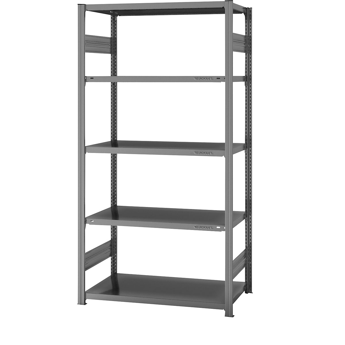 Systemowy regał wtykowy – eurokraft pro, konstrukcja średnio ciężka, wys. regału 2000 mm, regał podstawowy, szer. x gł. 1000 x 600 mm-0