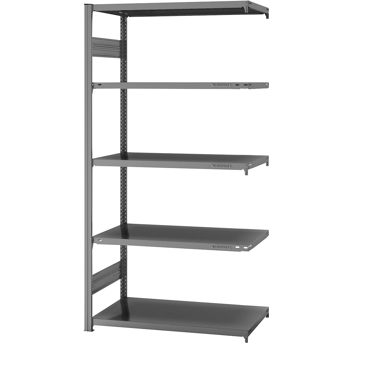 Systemowy regał wtykowy – eurokraft pro, konstrukcja średnio ciężka, wys. regału 2000 mm, regał dodatkowy, szer. x gł. 1000 x 600 mm-0