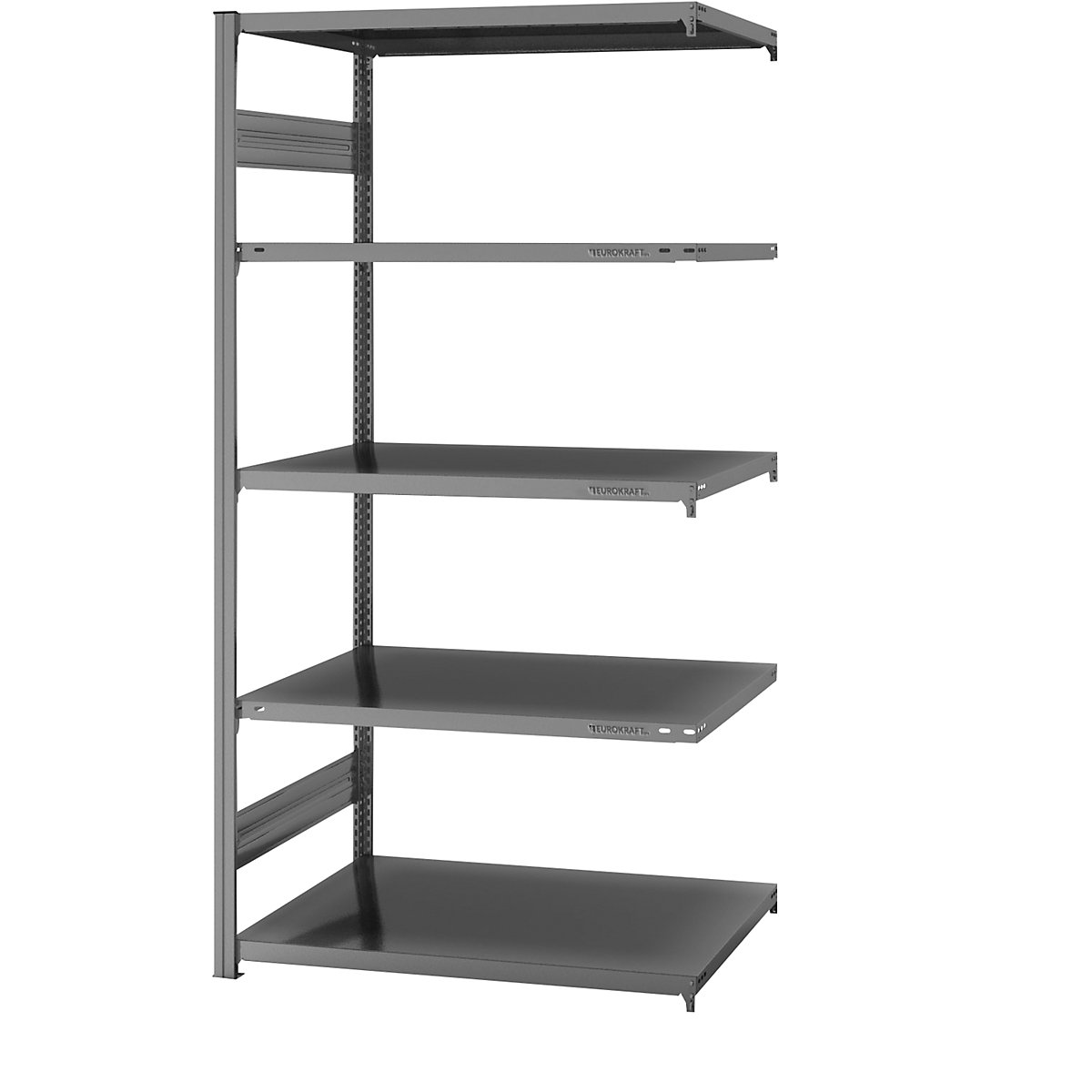 Systemowy regał wtykowy – eurokraft pro, konstrukcja średnio ciężka, wys. regału 2000 mm, regał dodatkowy, szer. x gł. 1000 x 800 mm-0