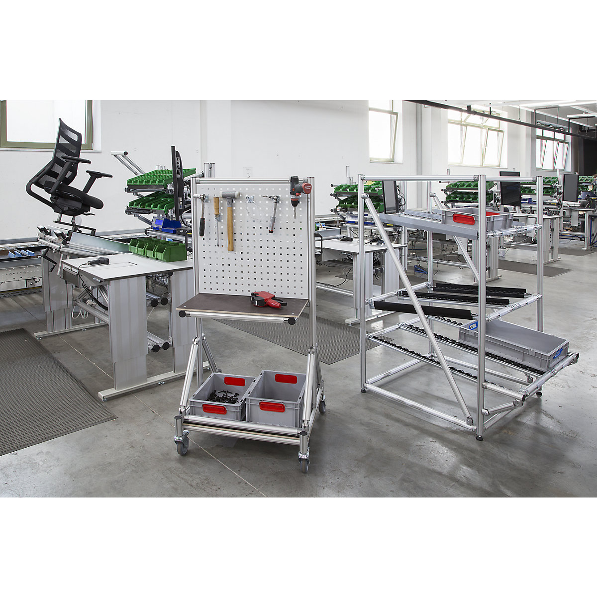 Regał przepływowy EASY FLOW z profilu aluminiowego (Zdjęcie produktu 4)