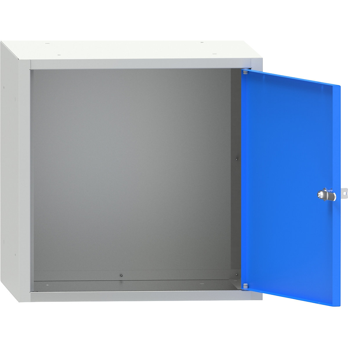 Schowek sześcienny Lysa, wys. x szer. x głęb. 450 x 450 x 426 mm, jasnoszary / jasnoniebieski-0