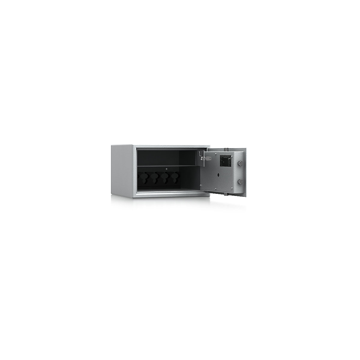 Sejf meblowy z wewnętrznym sejfem, VDMA B, S2, wys. x szer. x głęb. 255 x 395 x 380 mm, z uchwytem na broń-0