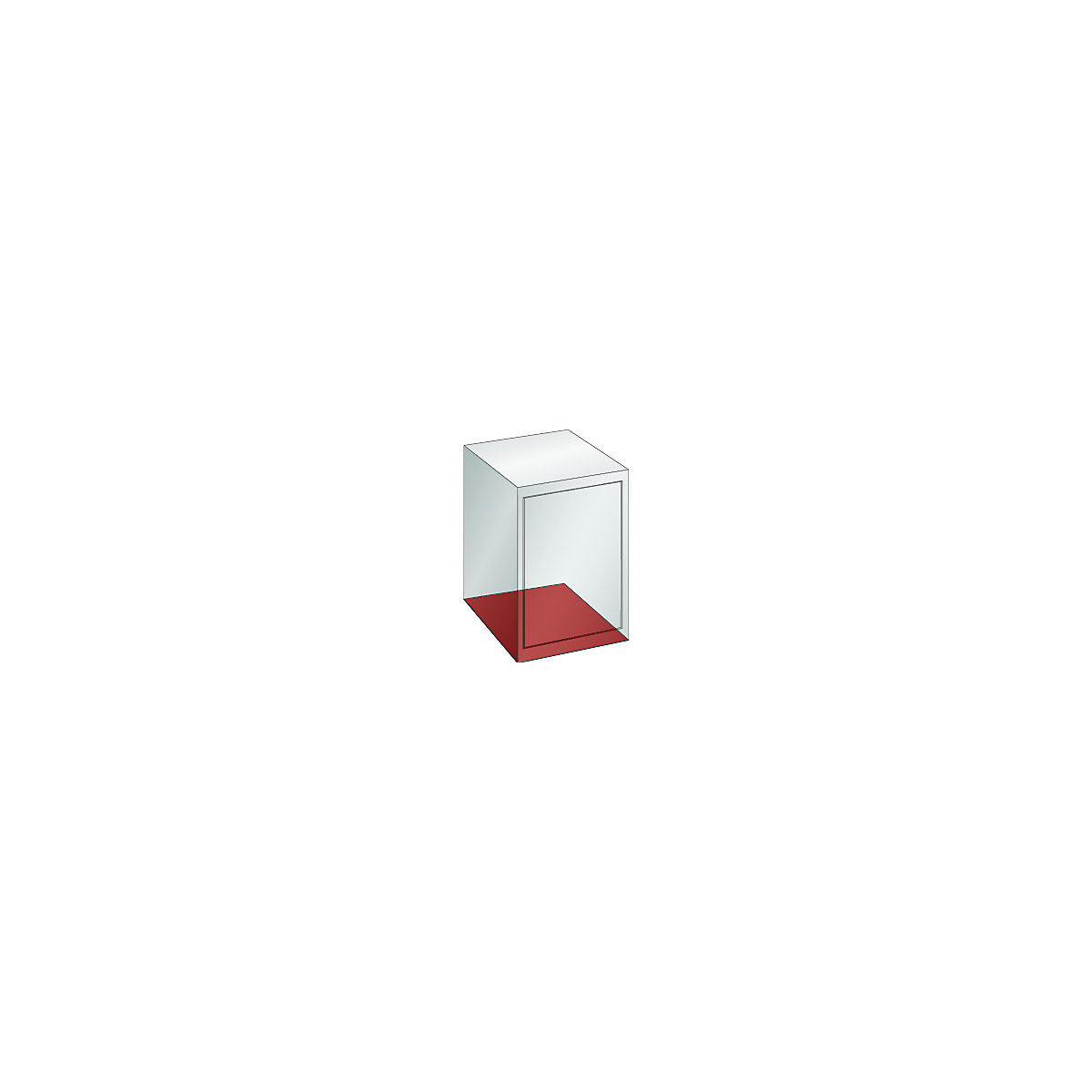 Pusta obudowa szafki z szufladami – LISTA, szer. x głęb. zewn. 564 x 572 mm, wys. 800 mm, jasnoniebieska-0