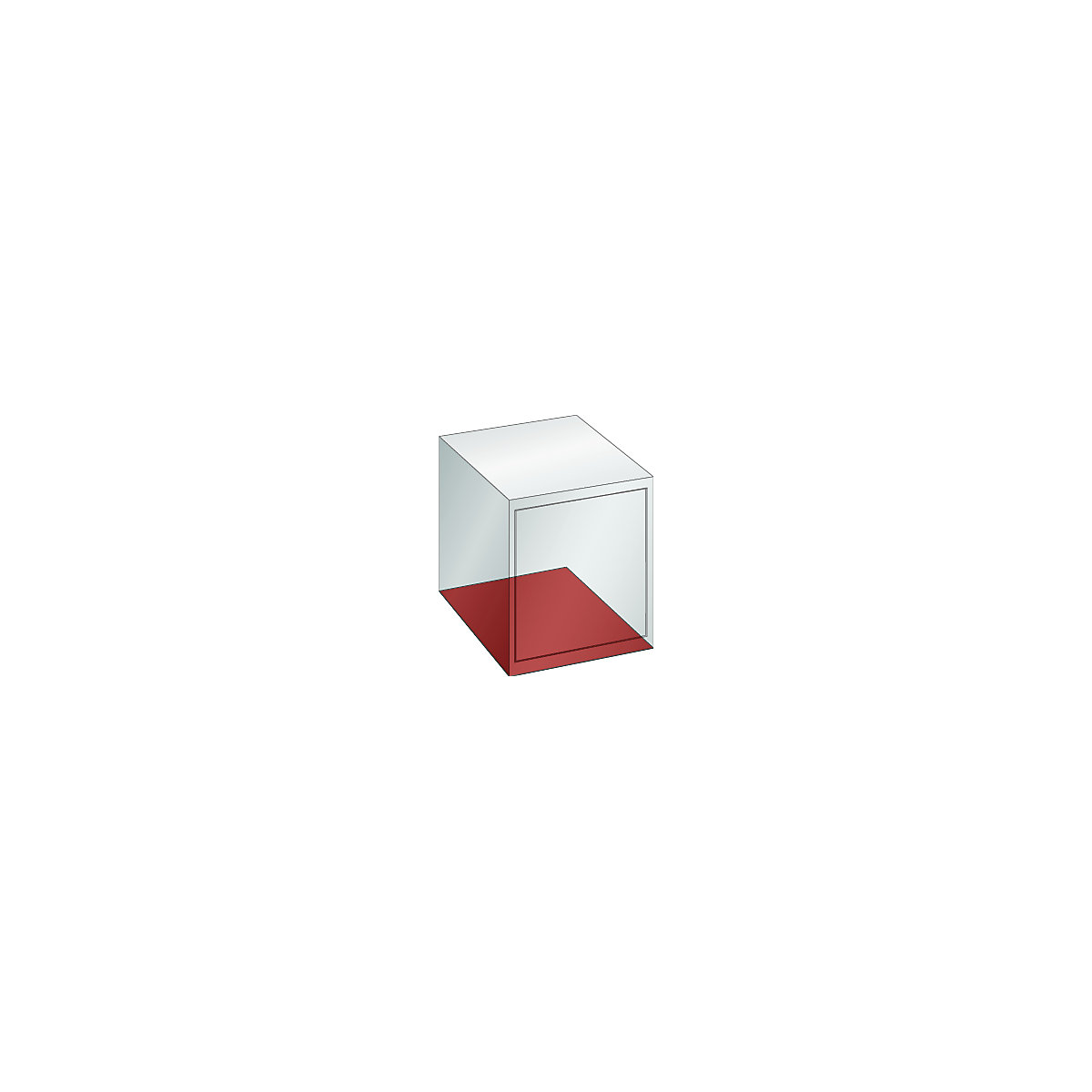 Pusta obudowa szafki z szufladami – LISTA, szer. x głęb. zewn. 717 x 725 mm, wys. 850 mm, jasnoniebieska-0