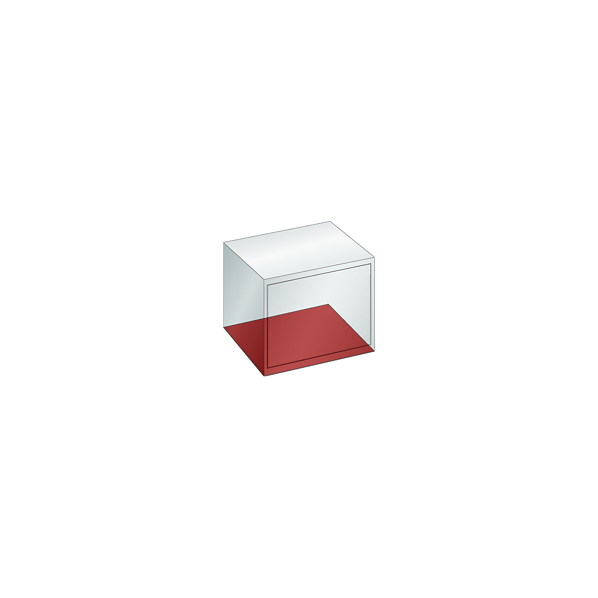 Pusta obudowa szafki z szufladami – LISTA, szer. x głęb. zewn. 1023 x 725 mm, wys. 1000 mm, jasnoszara-0