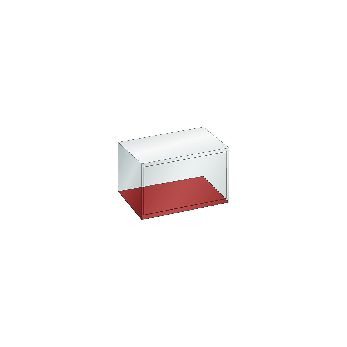 Pusta obudowa szafki z szufladami – LISTA, szer. x głęb. zewn. 1431 x 725 mm, wys. 1000 mm, jasnoniebieska-0