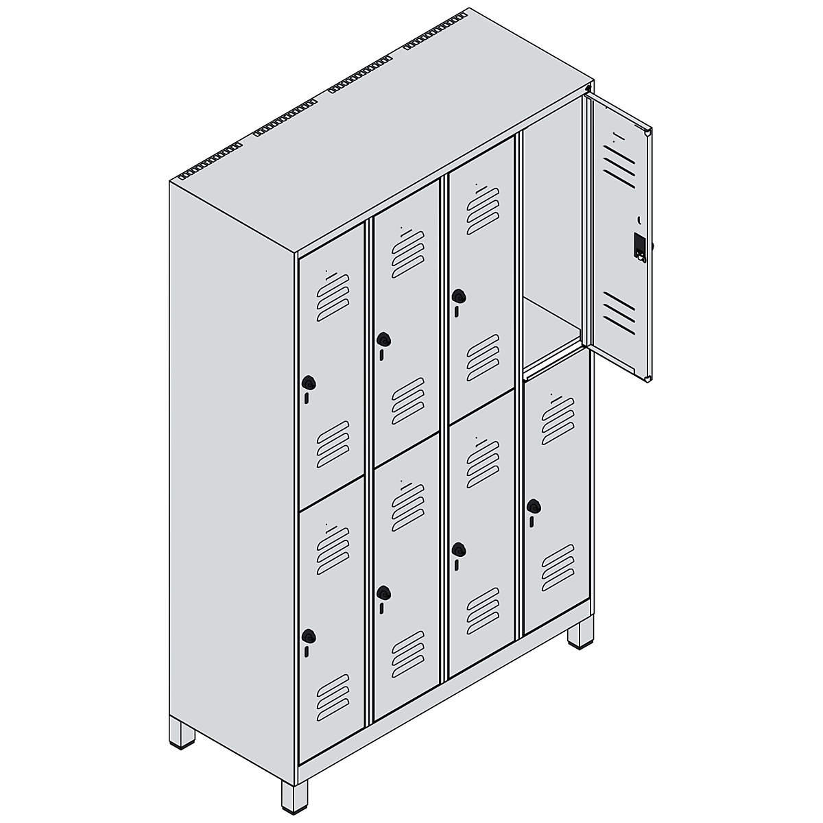 Dwupoziomowa szafka Classic PLUS – C+P (Zdjęcie produktu 2)-1