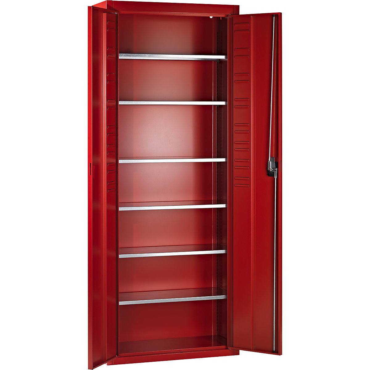 Szafa magazynowa, bez otwartych pojemników magazynowych – mauser, wys. x szer. x głęb. 1740 x 680 x 280 mm, jednokolorowa, czerwona-0