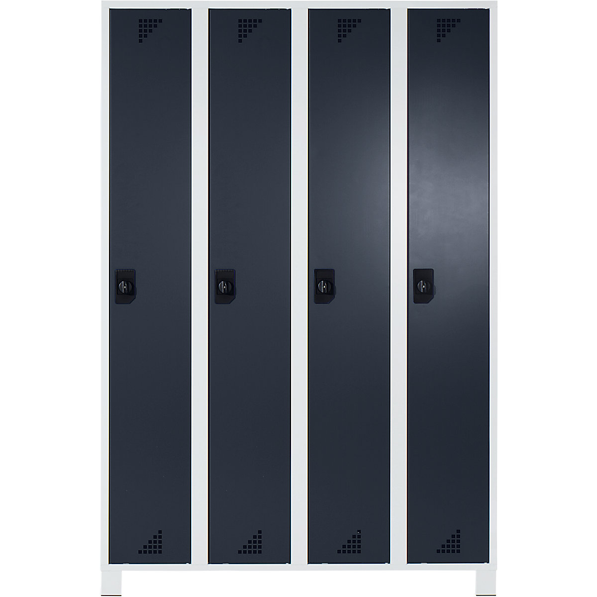 Szafka Bremen – eurokraft pro, 4 przedziały, jasnoszara / antracytowo-szara, szer. 1200 mm-0