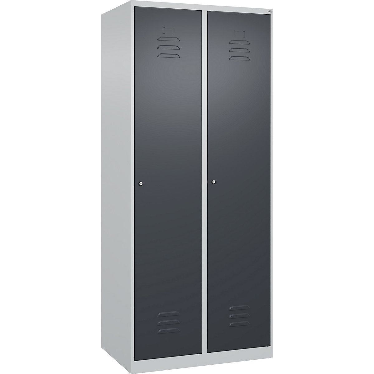 Szafka Classic PLUS na odzież prywatną i roboczą, wąska – C+P (Zdjęcie produktu 2)-1