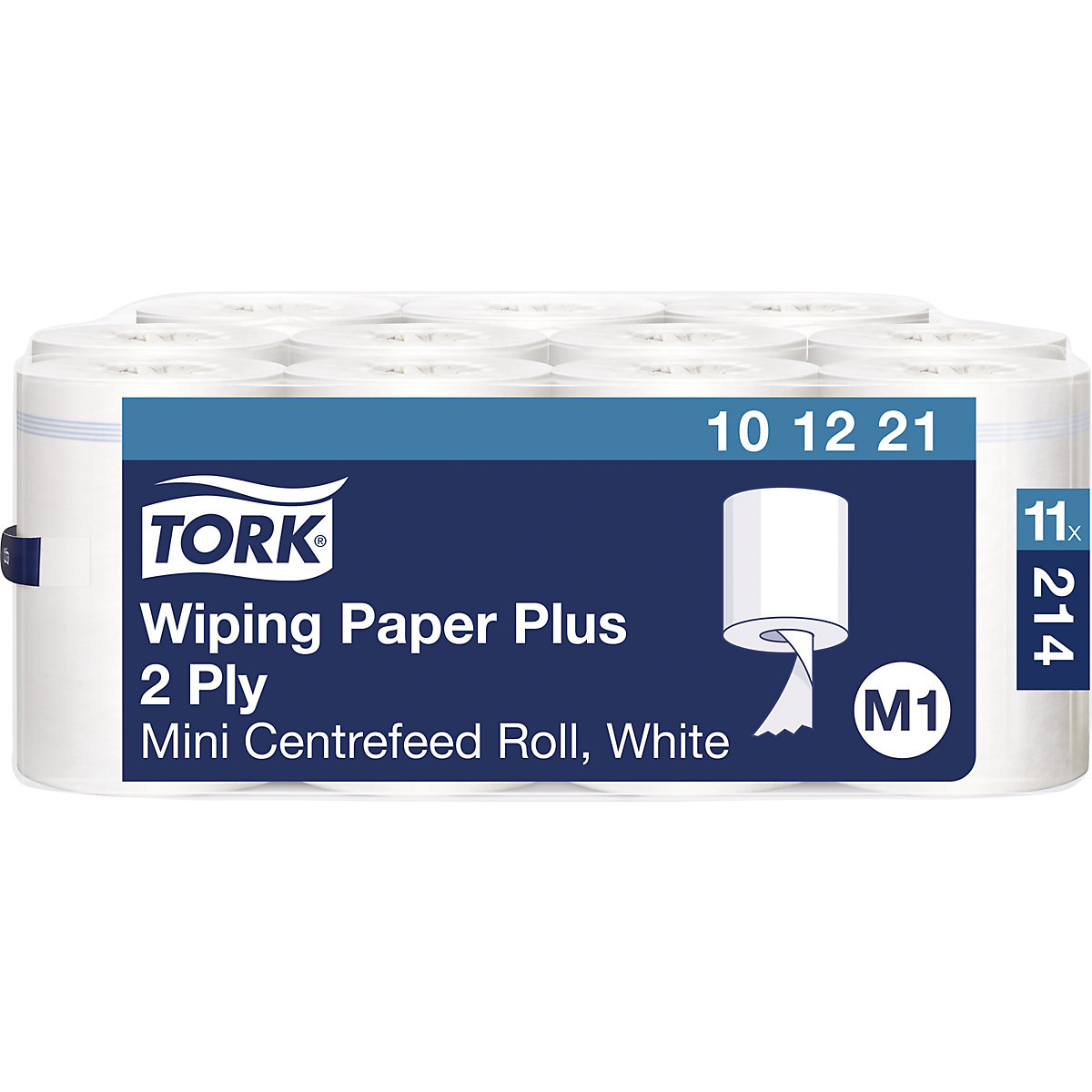 Erős univerzális mini papírtörlők, belül letekeredő – TORK, 2 rétegű, fehér, cs. e. 11 tekercs, perforált-0