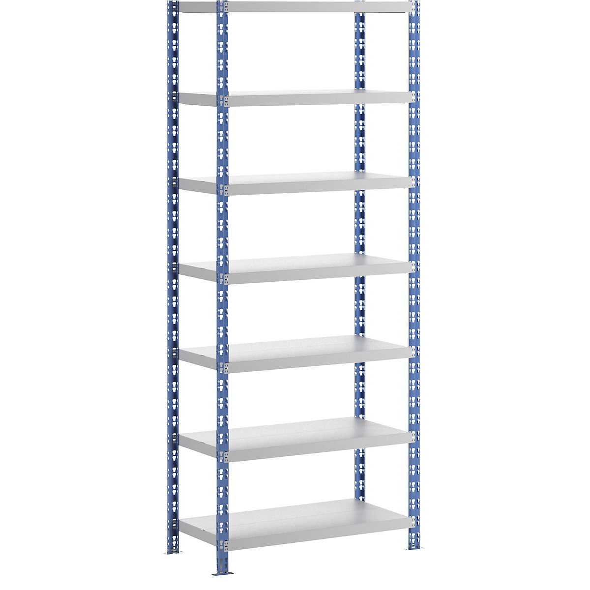 Erős, univerzális összedugaszolós állvány – eurokraft basic, acéllemez polcok, ma x szé x mé 2522 x 1050 x 500 mm, alapállvány-12