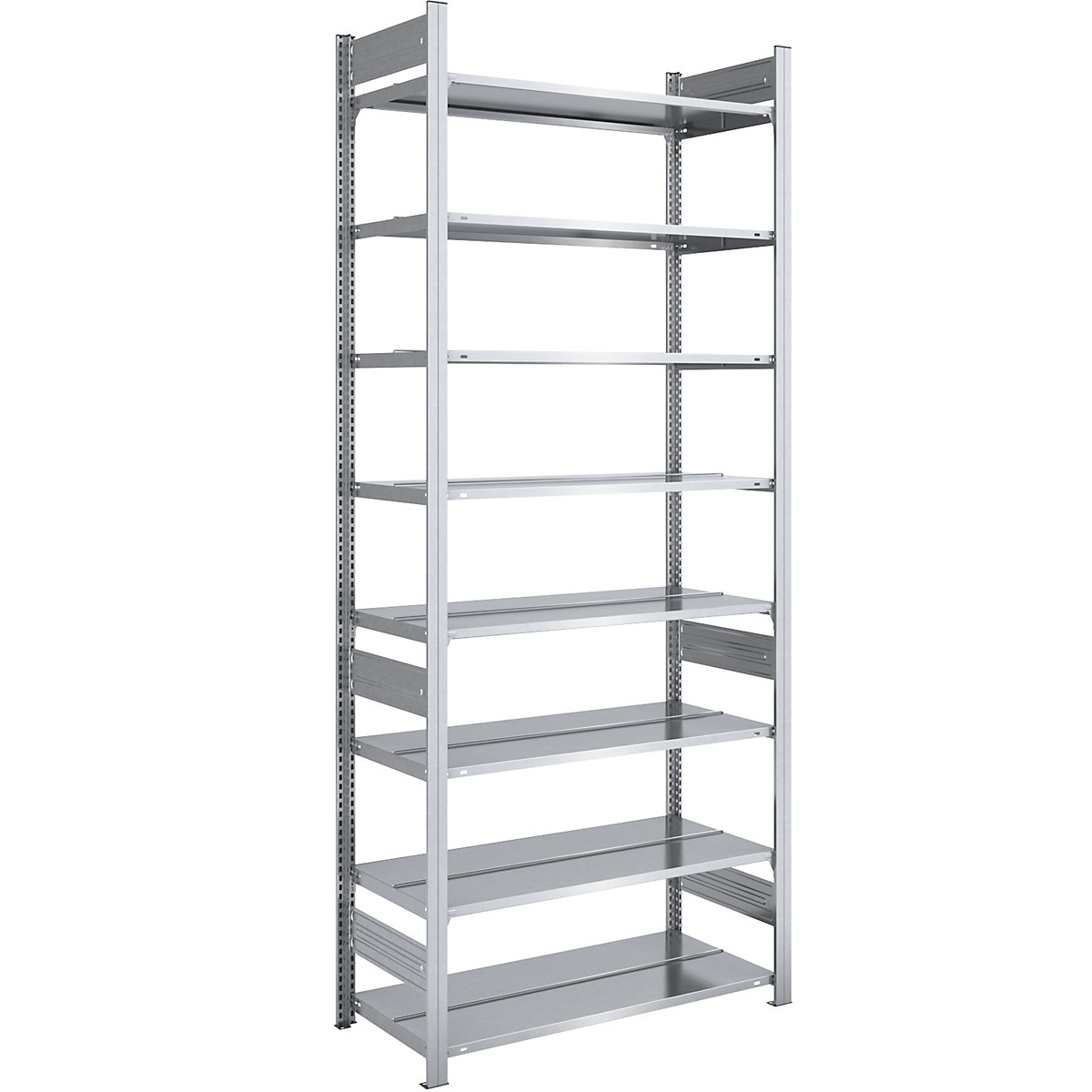 Összedugaszolós irattartó állvány, horganyzott – hofe, állványmagasság 2700 mm, kétoldalas, alapállvány, szé x mé 1000 x 600 mm-19