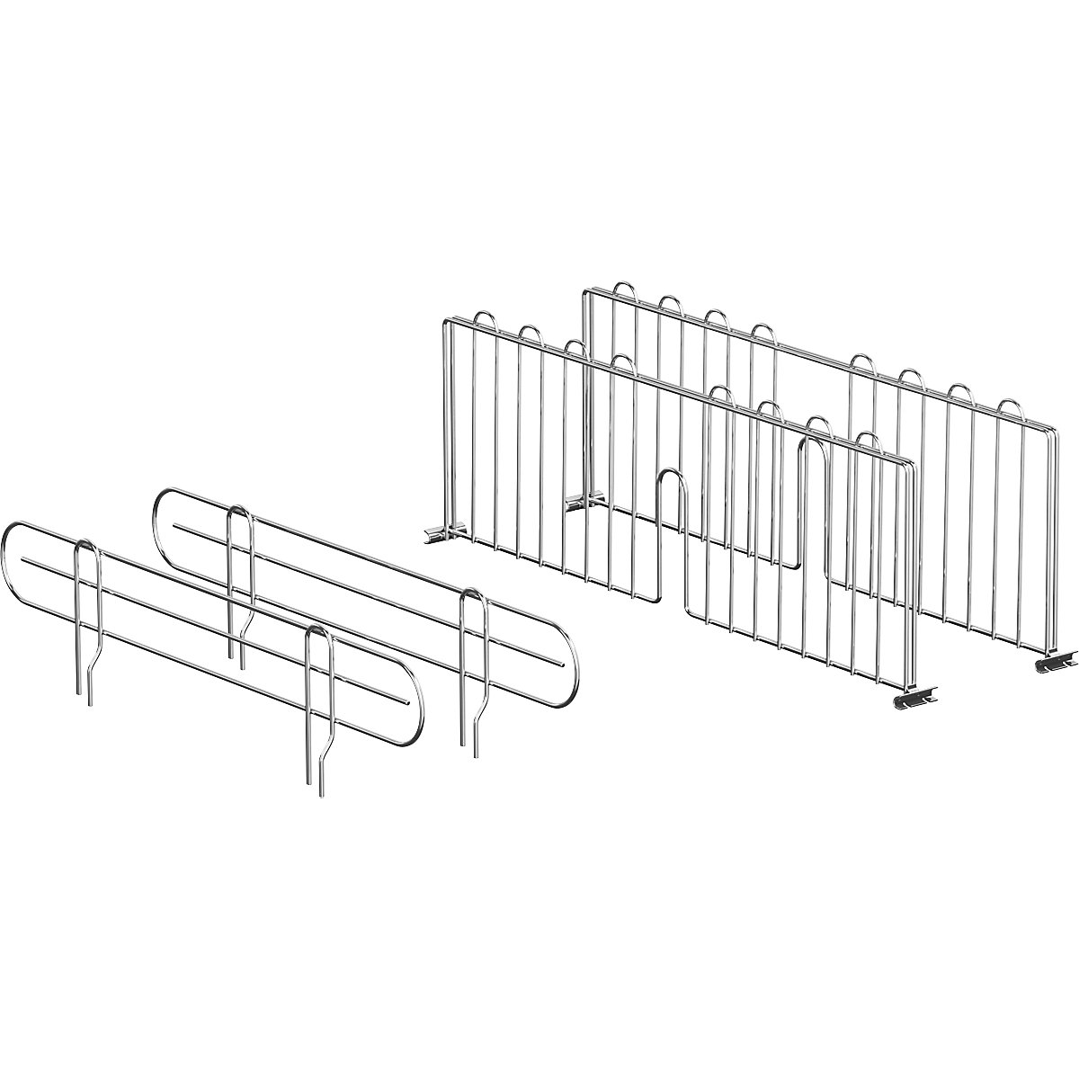 Készlet polcosztókkal és oldalhatárolókkal
