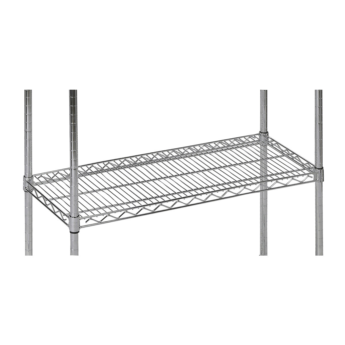 Polc acélhuzal rácsos állványhoz, krómozott (Termék képe 4)-3
